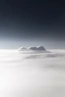 Cloud above a white sea